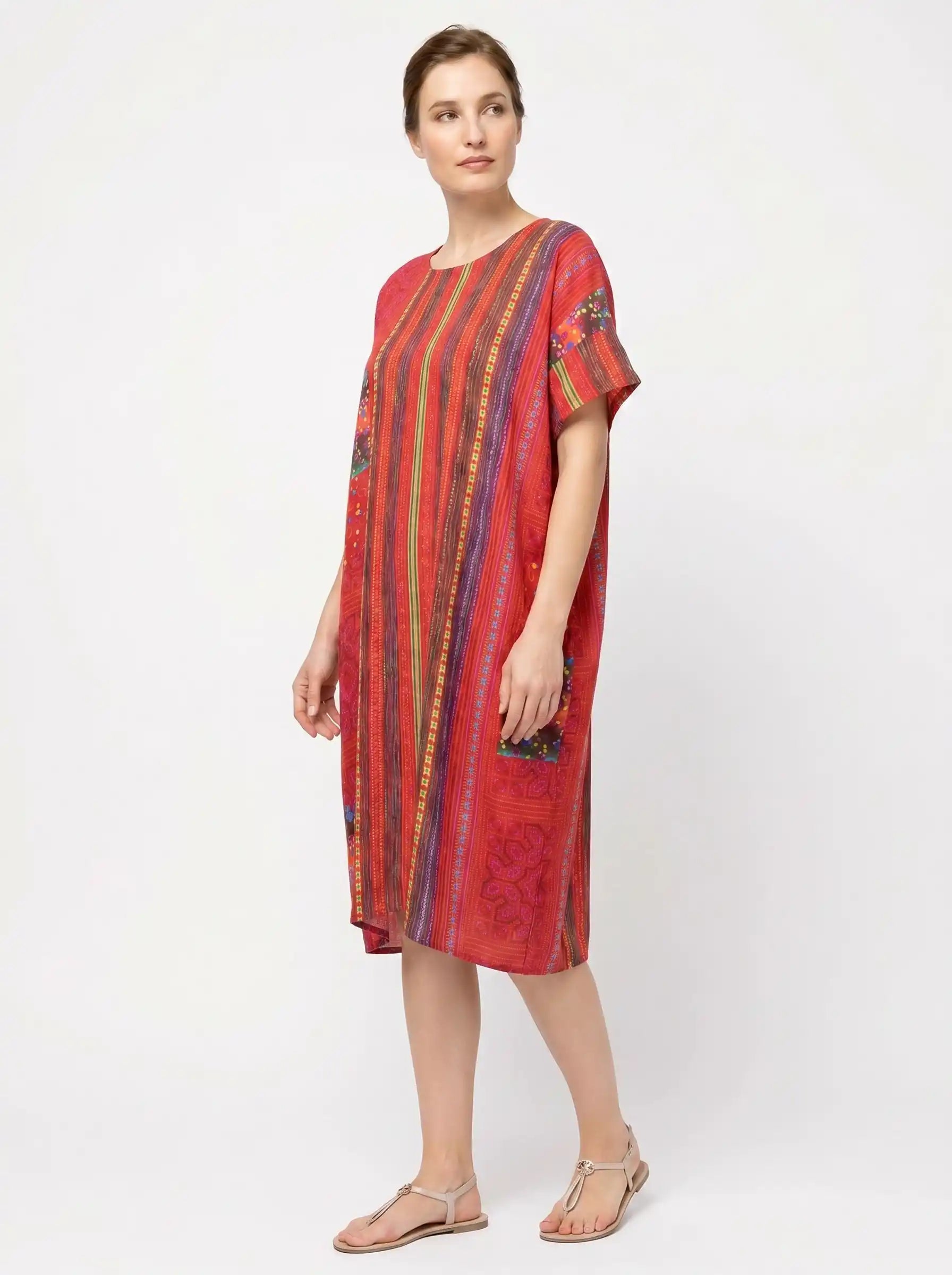 The Scarlett - Folk Stripe Dress