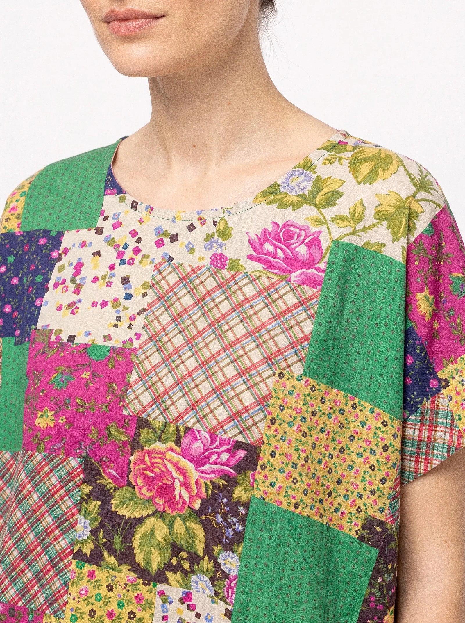 The Rosalie Caftan - Blooming Patchwork Dress