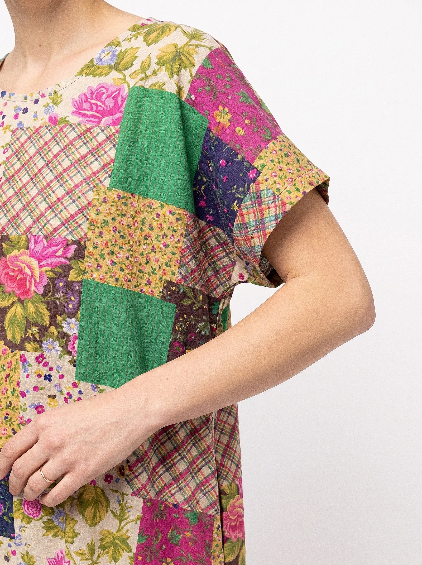 The Rosalie Caftan - Blooming Patchwork Dress