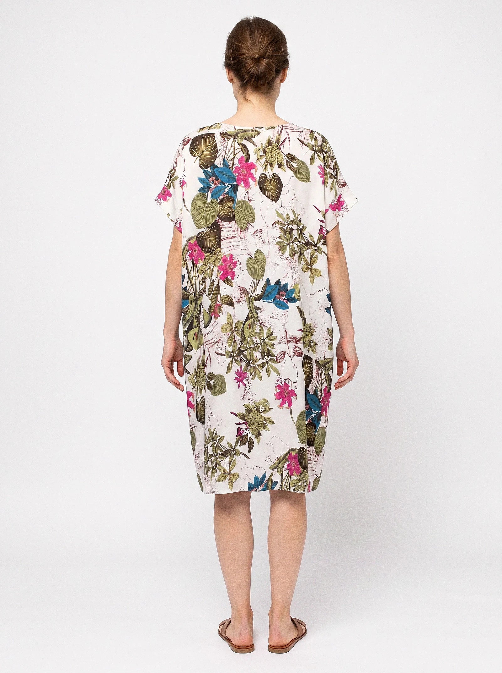 The Verena - Cream Botanical Dress