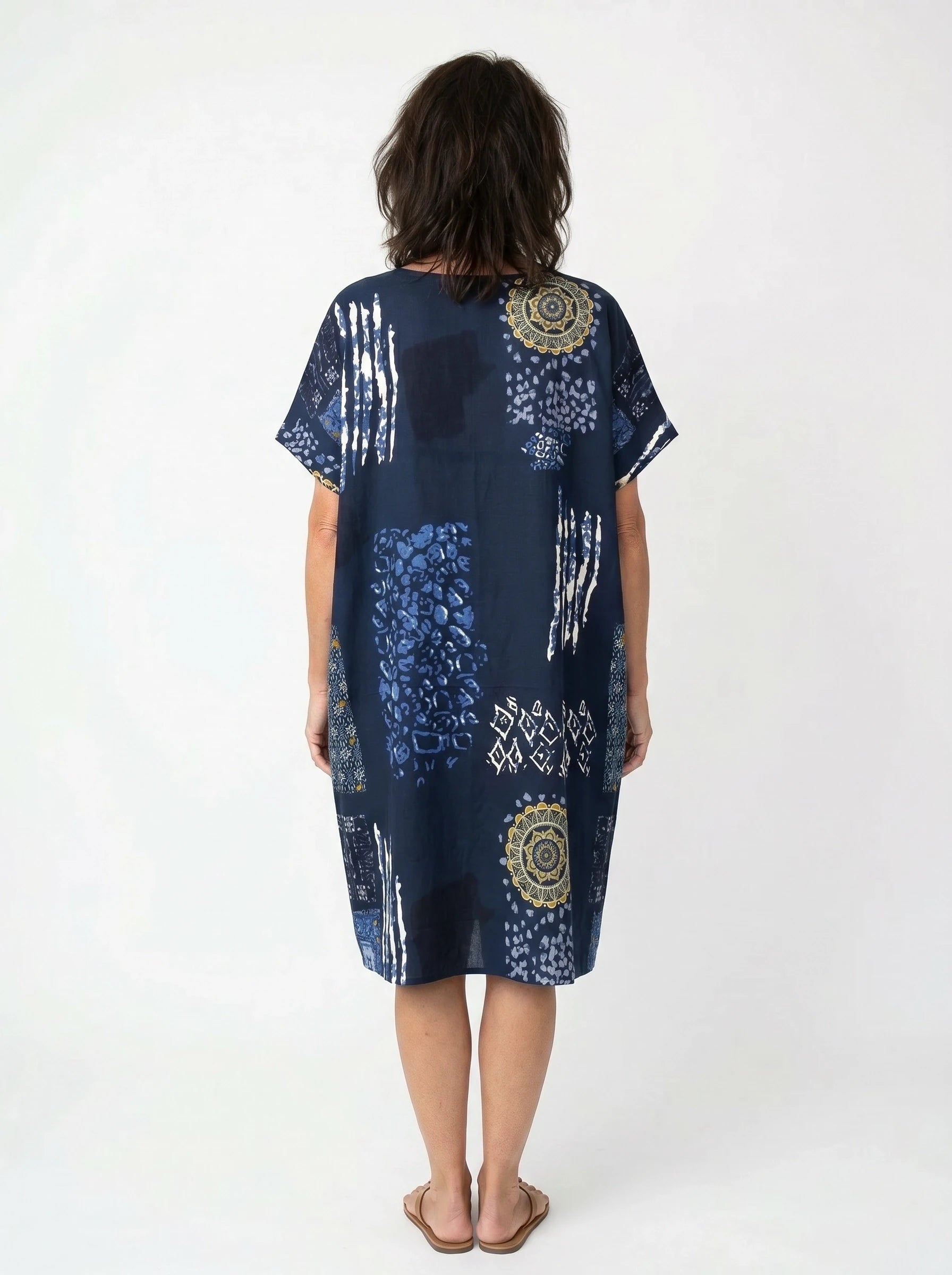 The Indigo - Mandala Patchwork Dress