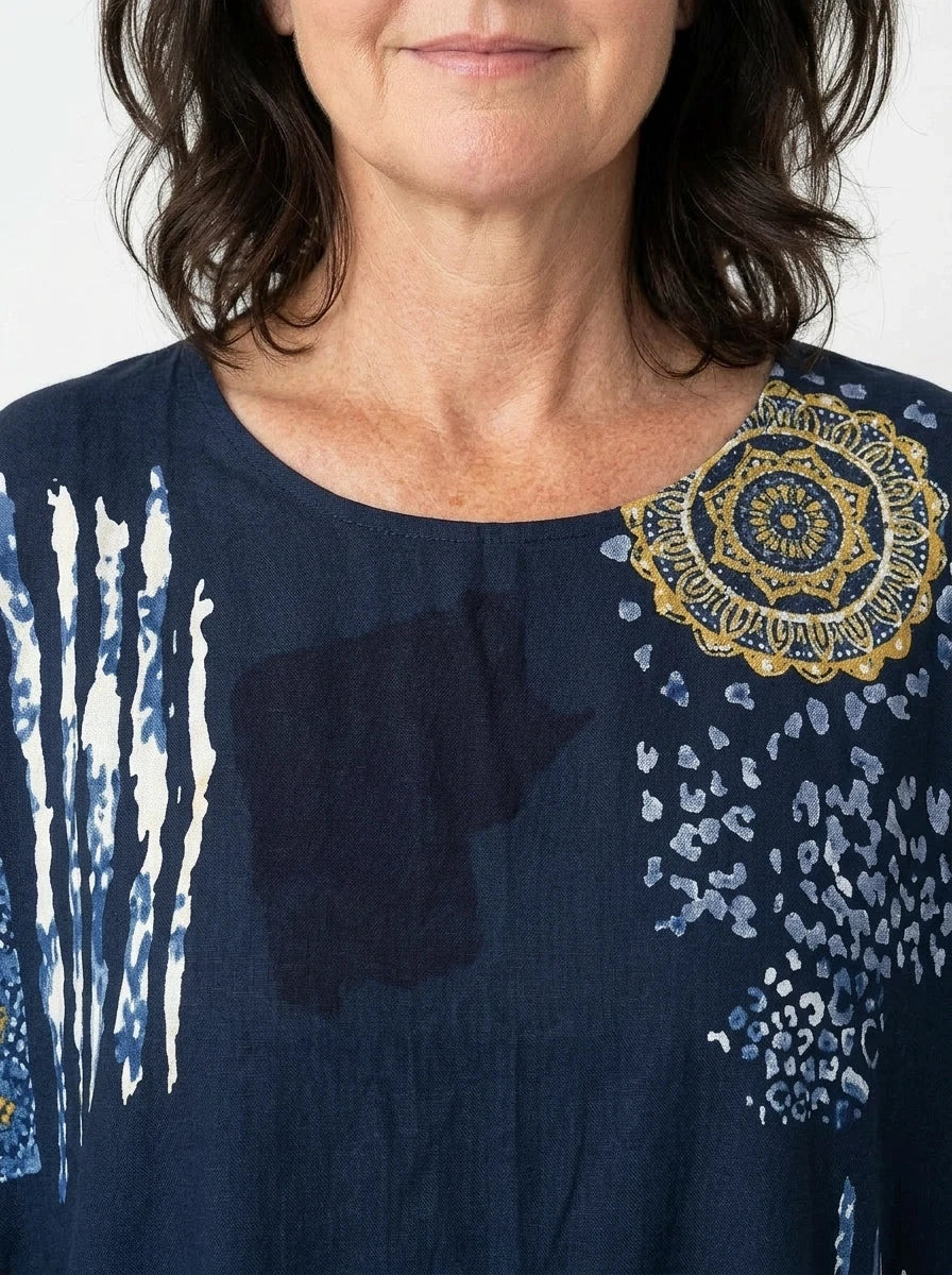The Indigo - Mandala Patchwork Dress