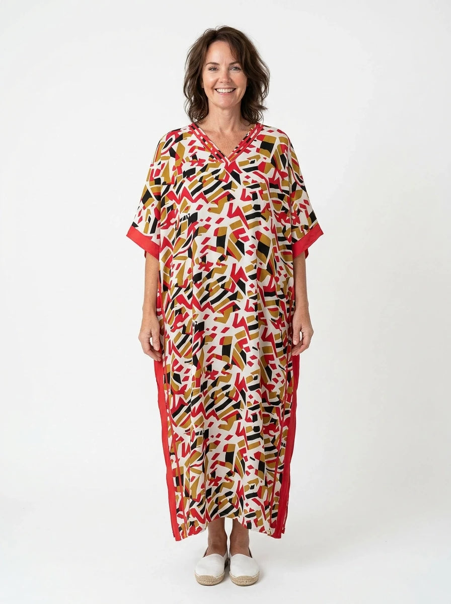 The Miro - Geometric Confetti Caftan