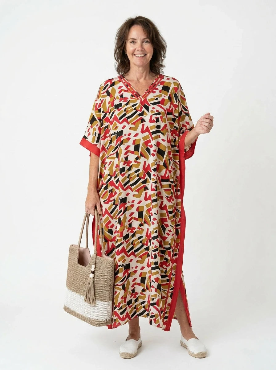 The Miro - Geometric Confetti Caftan