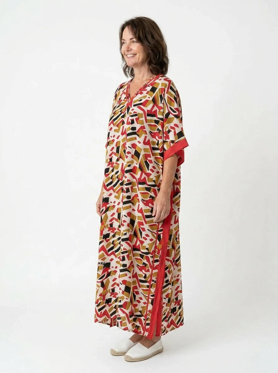 The Miro - Geometric Confetti Caftan
